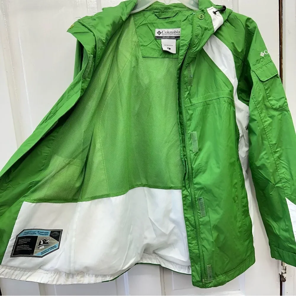 Columbia Omni-tech waterproof breathable hooded rain jacket coat women's small. - Picture 7 of 9